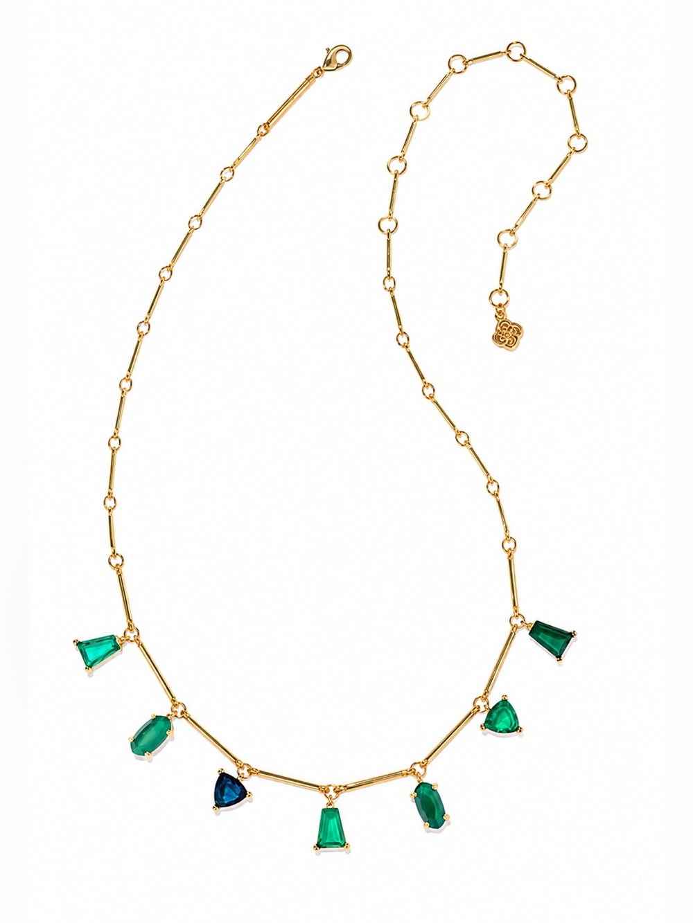 Kendra Scott Blair Jewel Strand Necklace in Emerald Mix